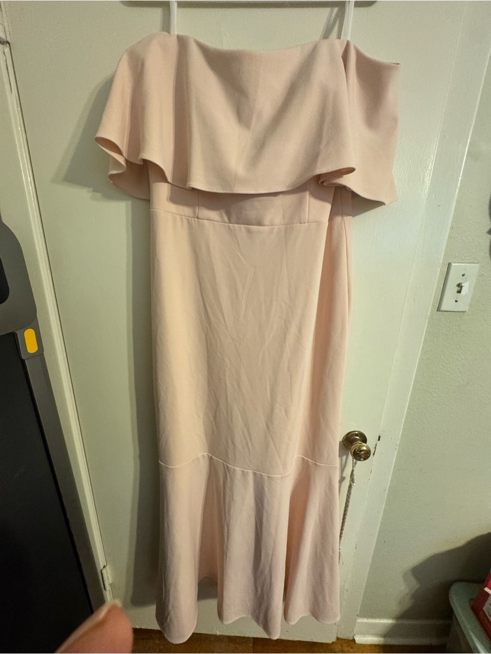 Off-Shoulder Blush Pink Women’s Evening Gown
